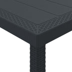 Gartentisch Anthrazit 250 x 100 x 73 cm Poly-Rattan