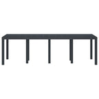 Gartentisch Anthrazit 250 x 100 x 73 cm Poly-Rattan