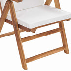 Gartenstuhl 4 pcs Braun und Weiß 57 x 71,5 x 104 cm