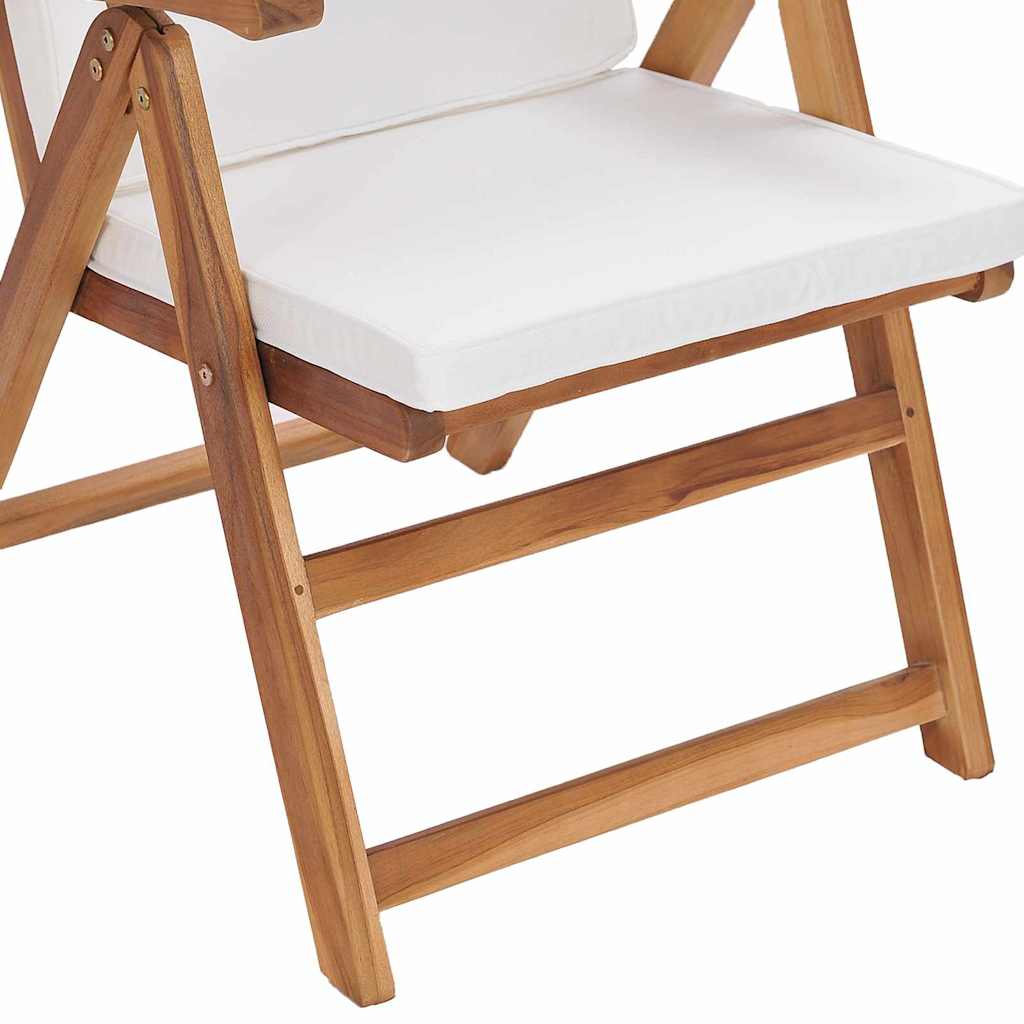 Gartenstuhl 4 pcs Braun und Weiß 57 x 71,5 x 104 cm