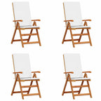 Gartenstuhl 4 pcs Braun und Weiß 57 x 71,5 x 104 cm