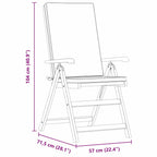 Gartenstuhl 4 pcs Braun und Weiß 57 x 71,5 x 104 cm