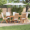 Gartenstuhl 6 pcs Braun und Weiß 57 x 71,5 x 104 cm