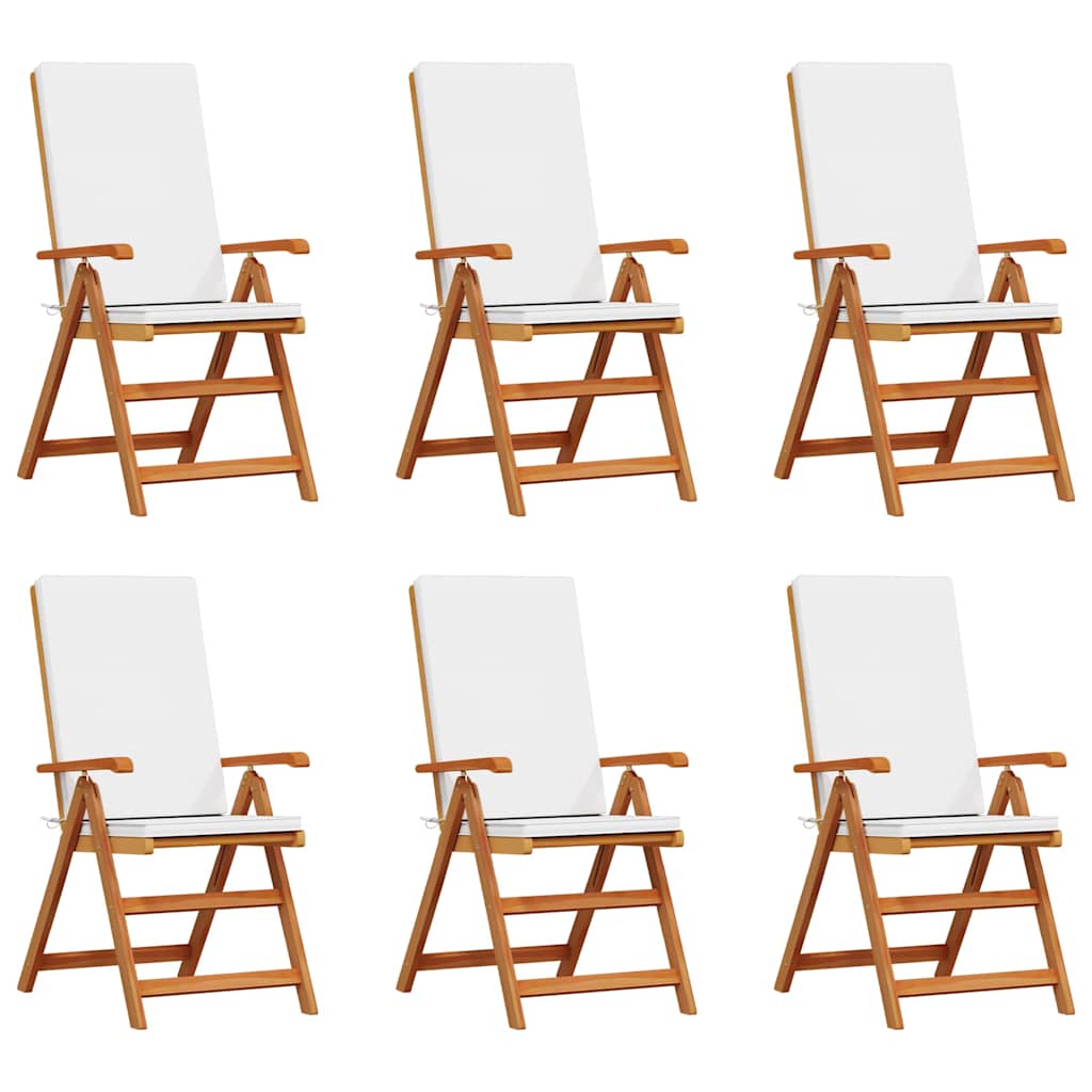 Gartenstuhl 6 pcs Braun und Weiß 57 x 71,5 x 104 cm