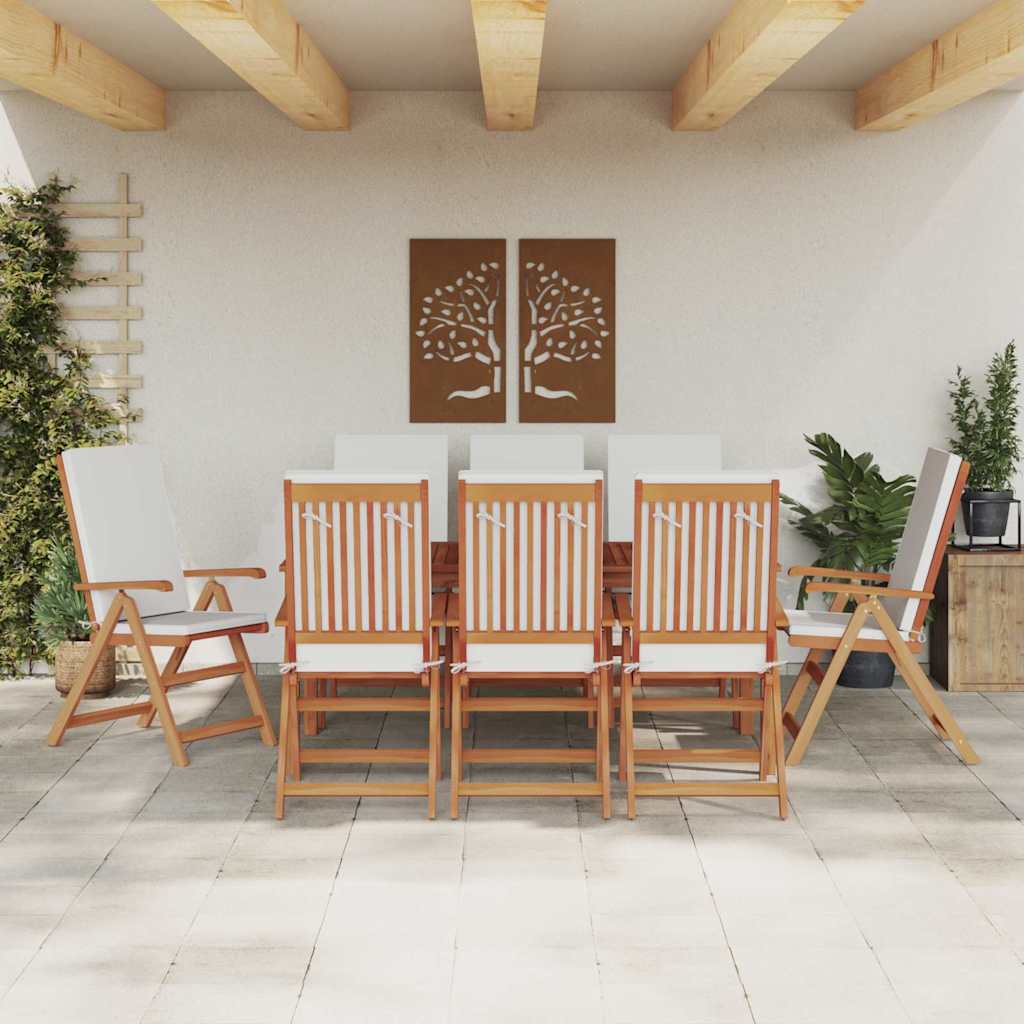 Gartenstuhl 8 pcs Braun und Weiß 57 x 71,5 x 104 cm