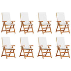 Gartenstuhl 8 pcs Braun und Weiß 57 x 71,5 x 104 cm