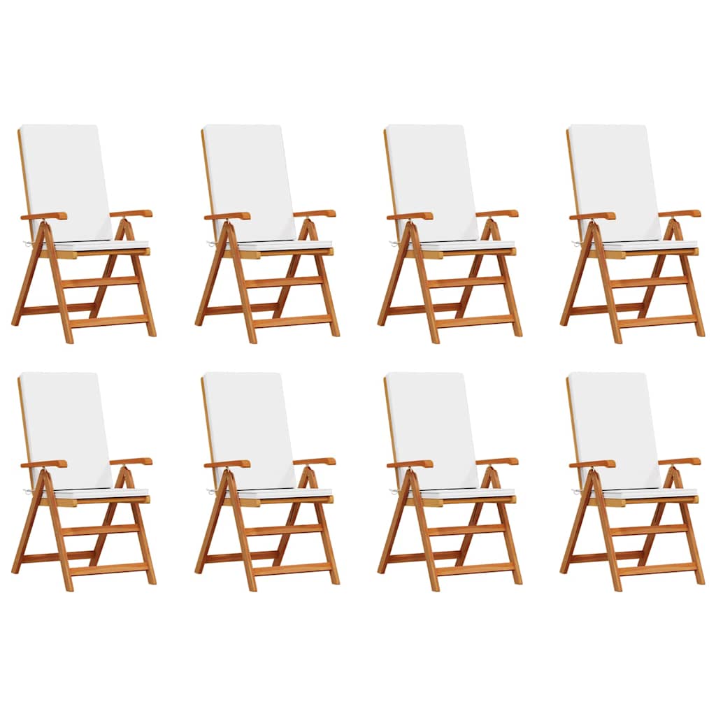 Gartenstuhl 8 pcs Braun und Weiß 57 x 71,5 x 104 cm