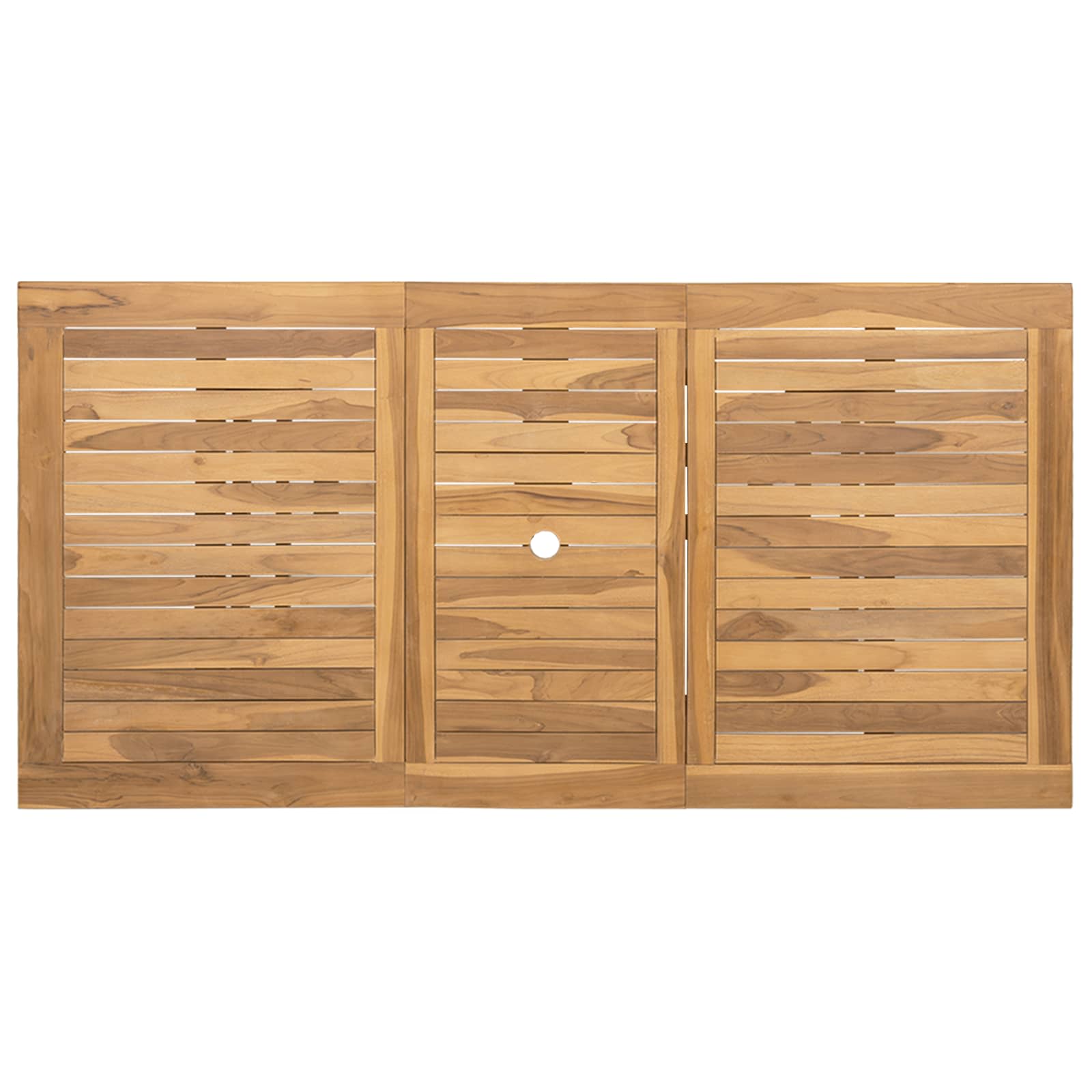 Garten Essgruppe 9 pcs Braun Massivholz Teak
