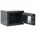 Digitaler Safe mit Schloss Dunkelgrau 23 x 17 x 17 cm Stahl