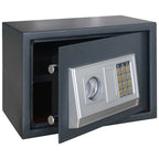 Digitaler Safe mit Schloss Dunkelgrau 35 x 25 x 25 cm Stahl