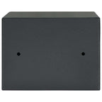 Safe Box mit Schloss Dunkelgrau 23 x 17 x 17 cm Stahl