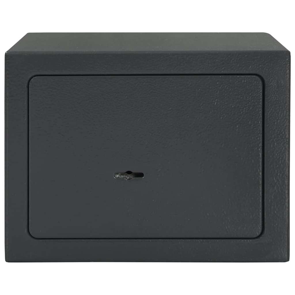Safe Box mit Schloss Dunkelgrau 23 x 17 x 17 cm Stahl