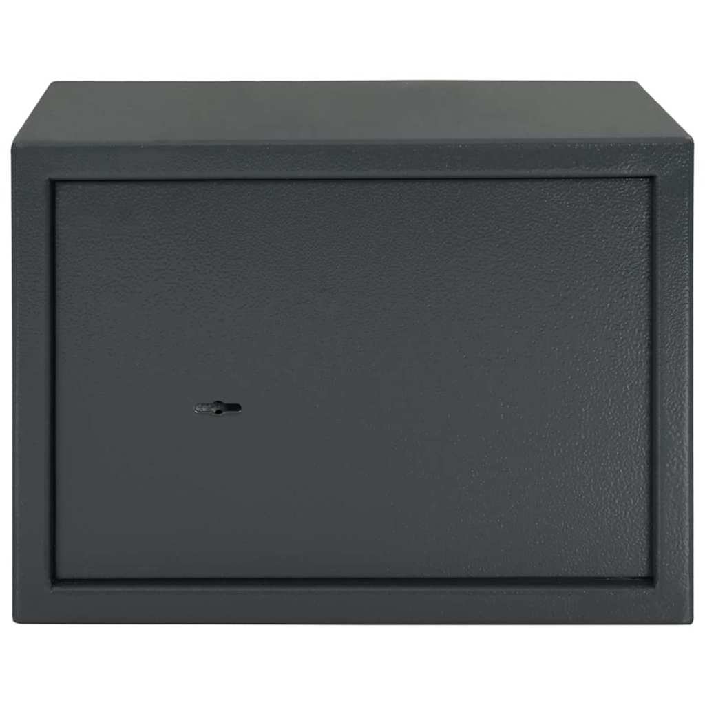 Safe Box mit Schloss Dunkelgrau 35 x 25 x 25 cm Stahl