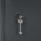 Safe Box mit Schloss Dunkelgrau 35 x 31 x 50 cm Stahl