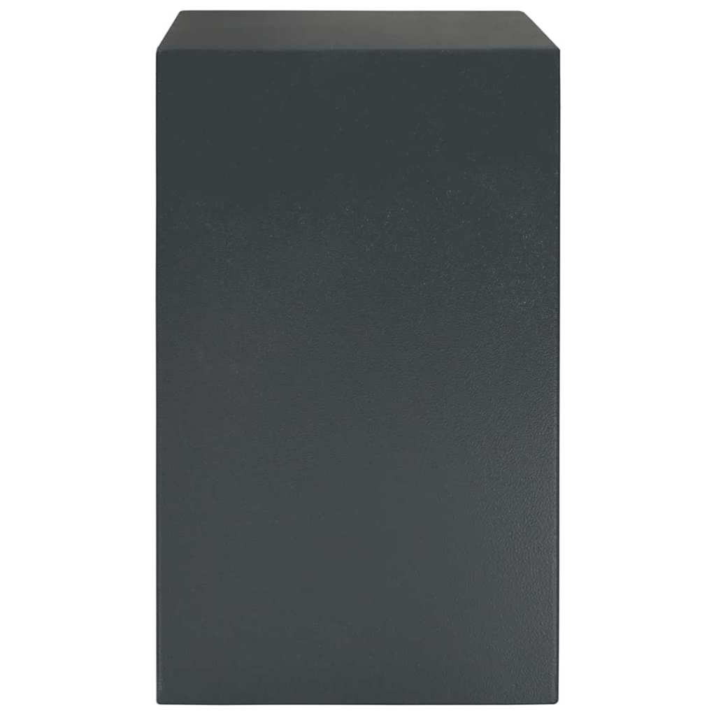Safe Box mit Schloss Dunkelgrau 35 x 31 x 50 cm Stahl
