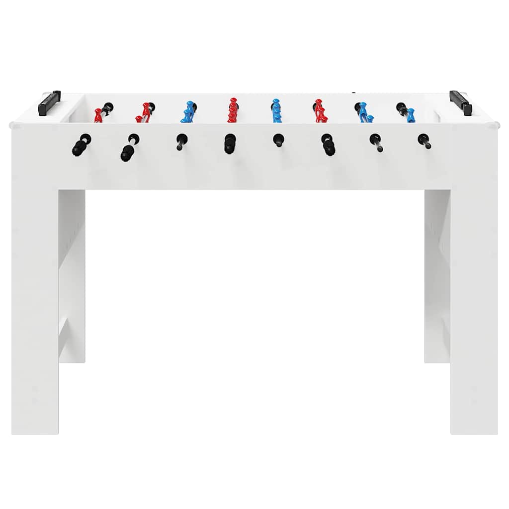 Tischfußballtisch Weiß 125 x 60,5 x 80 cm Holzwerkstoff
