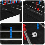 Tischfußballtisch Schwarze Eiche 125 x 60,5 x 80 cm