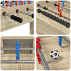 Tischfußballtisch Sonoma-Eiche 125 x 60,5 x 80 cm Holzwerkstoff