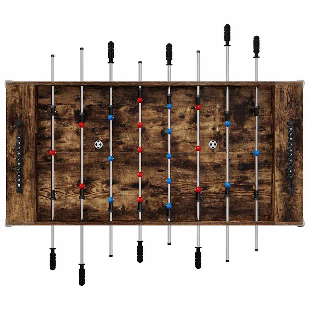 Tischfußballtisch Geräucherte Eiche 125 x 60,5 x 80 cm