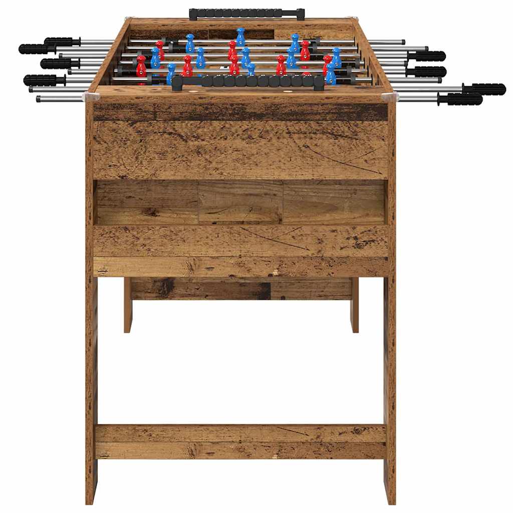 Tischfußballtisch Altholz 125 x 60,5 x 80 cm Holzwerkstoff