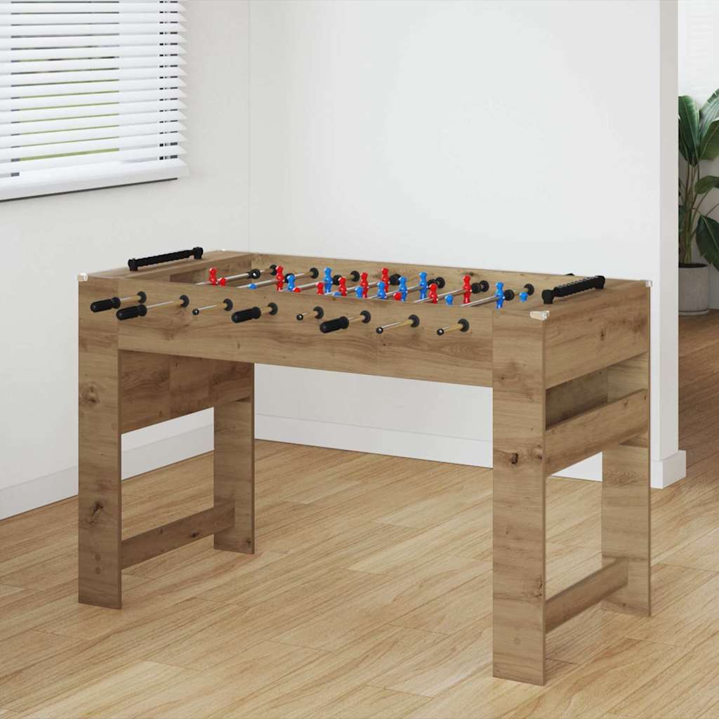 Tischfußballtisch Artisan-Eiche 125 x 60,5 x 80 cm