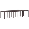 Gartentisch Braun 300 x 100 x 73 cm Poly-Rattan