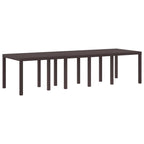Gartentisch Braun 300 x 100 x 73 cm Poly-Rattan