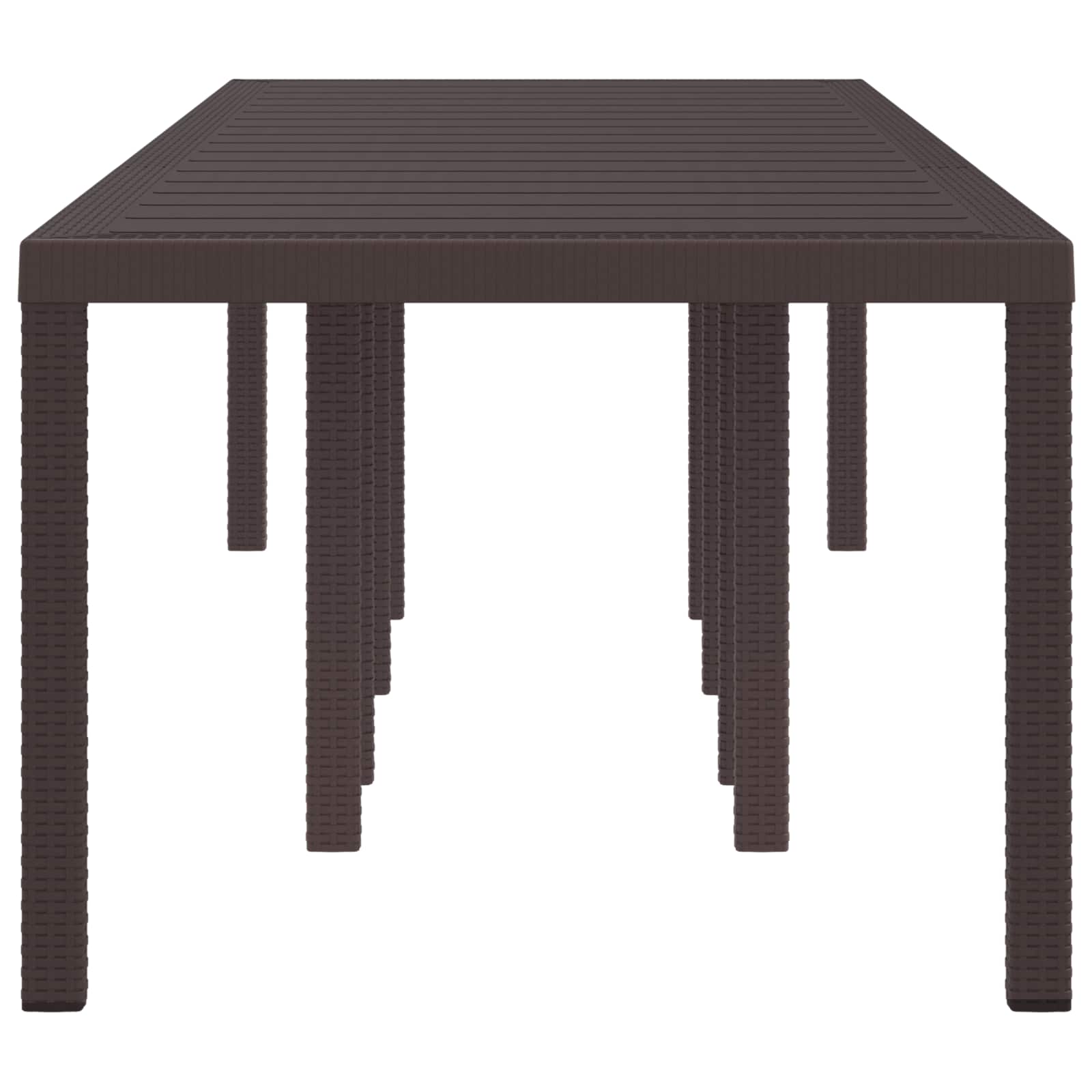 Gartentisch Braun 300 x 100 x 73 cm Poly-Rattan