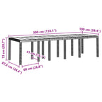 Gartentisch Braun 300 x 100 x 73 cm Poly-Rattan