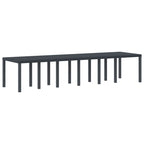 Gartentisch Anthrazit 350 x 100 x 74 cm Poly-Rattan