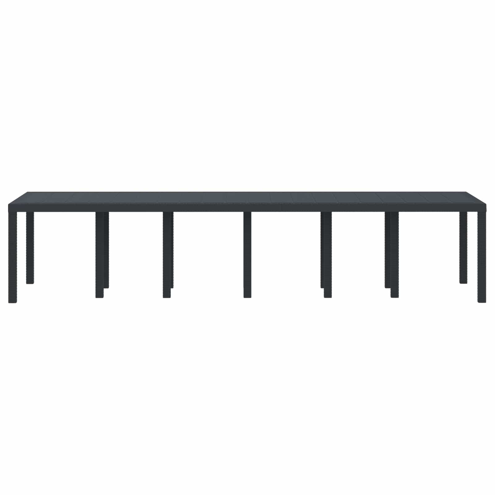 Gartentisch Anthrazit 350 x 100 x 74 cm Poly-Rattan