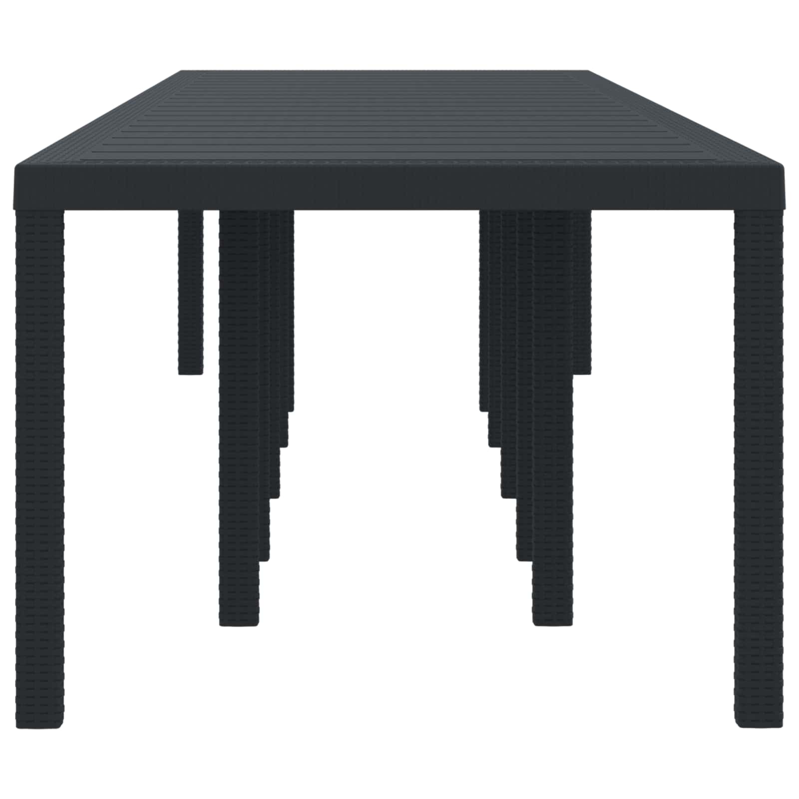 Gartentisch Anthrazit 350 x 100 x 74 cm Poly-Rattan