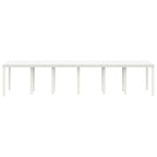Gartentisch Weiß 350 x 100 x 74 cm Poly-Rattan