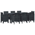 Garten Essgruppe 9 pcs Anthrazit Polypropylen