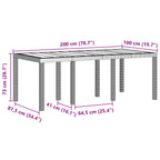Garten Essgruppe 9 pcs Braun Polypropylen