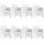 Garten Essgruppe 9 pcs Weiß Polypropylen