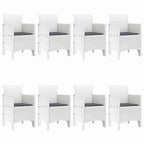 Garten Essgruppe 9 pcs Weiß Polypropylen
