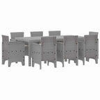 Garten Essgruppe 9 pcs Hellgrau Polypropylen