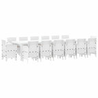 Garten Essgruppe 15 pcs Weiß Polt Rattan
