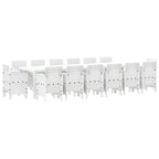 Garten Essgruppe 15 pcs Weiß Polt Rattan