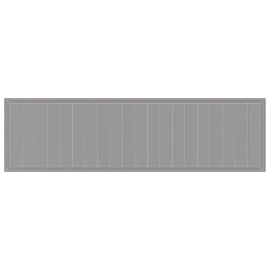 Garten Essgruppe 15 pcs Hellgrau Polt Rattan