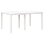 Garten Essgruppe 5 pcs Weiß Polt Rattan