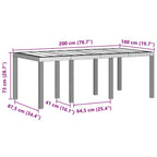 Garten Essgruppe 7 pcs Weiß Polypropylen
