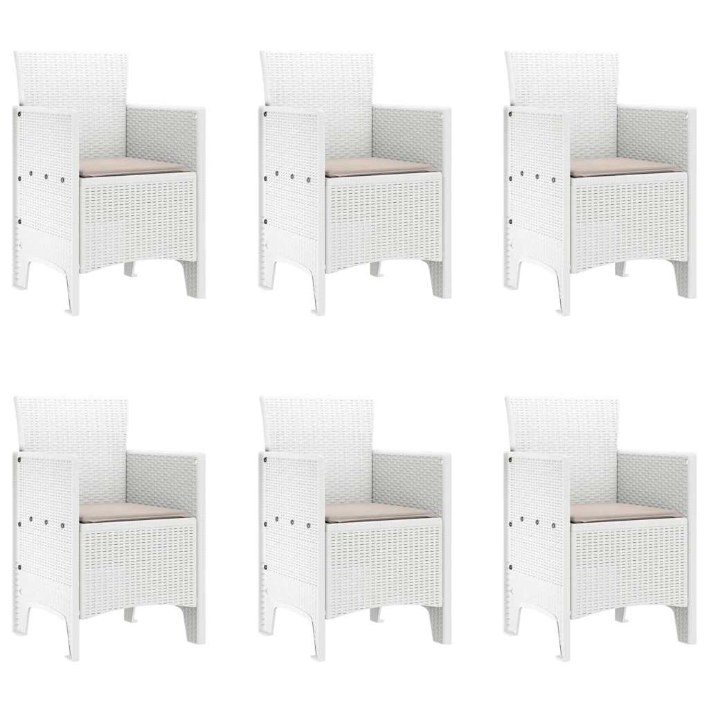 Garten Essgruppe 7 pcs Weiß Polypropylen