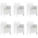 Garten Essgruppe 7 pcs Weiß Polypropylen