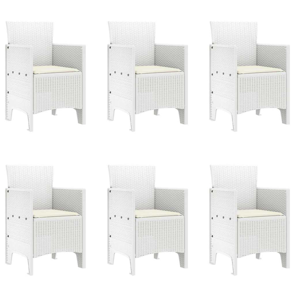 Garten Essgruppe 7 pcs Weiß Polypropylen