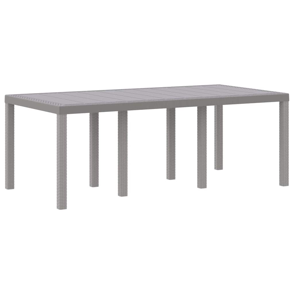 Garten Essgruppe 7 pcs Hellgrau Polypropylen