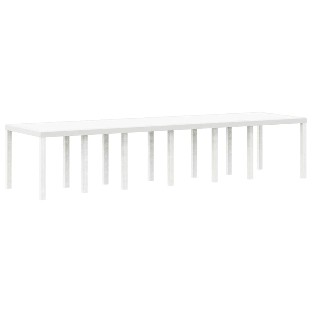 Garten Essgruppe 13 pcs Weiß Polt Rattan
