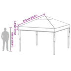 Ersatzbezug für Pavillon Transparent 300 x 300 x 26 cm PVC