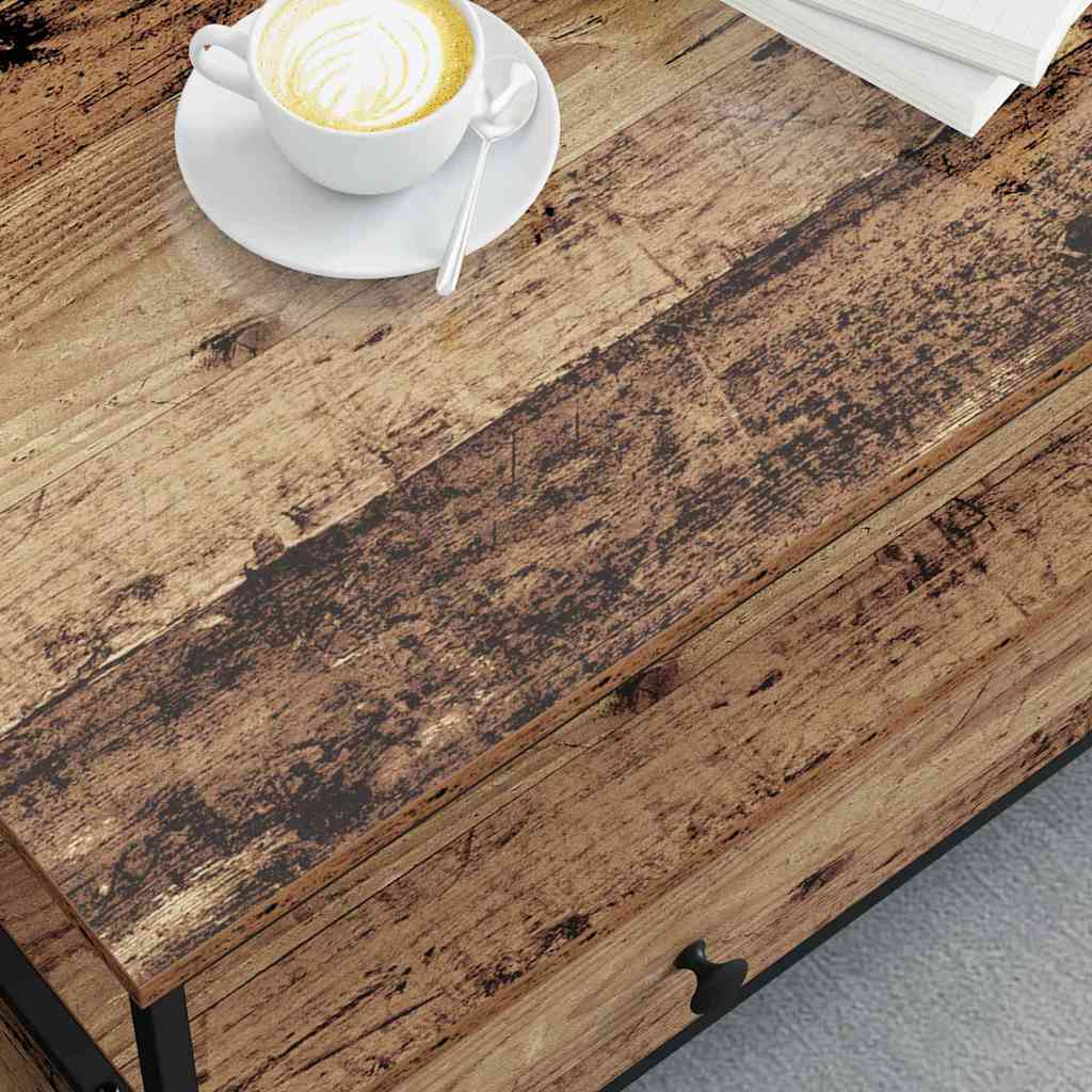 Couchtisch with Drawer Altholz 100 x 51 x 45 cm Holzwerkstoff